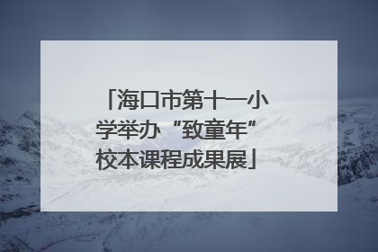 海口市第十一小学举办“致童年”校本课程成果展